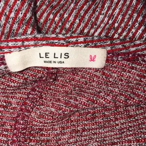 Le Lis medium red striped sweater knit cardigan thumbnail 5