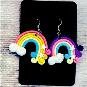 Artisan Whimsical Rainbow‎ Dangle Earrings thumbnail 6
