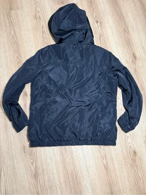 Bebe Sport Womens L Black Windbreaker Jacket Sherpa Lined Hood Full Zip Bomber thumbnail 2