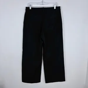 J.Crew Factory Remy Full Length High Rise Wide Leg Pant Trouser Black Size 10 thumbnail 7