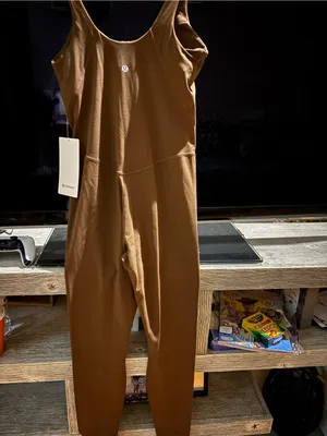 lululemon athletica Brown V-Neck Seamless Jumpsuit thumbnail 5