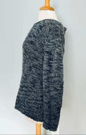 OC Gray Wool Knit Pullover Sweater Open Back Size L Size L thumbnail 4