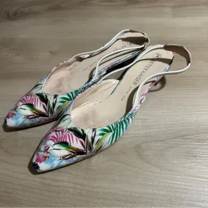 Peter Kaiser Slingback Flats Multicolor 6‎ Women Floral Pointed Toe Tropical thumbnail 7