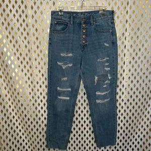 Free people we the people blossom jeans 5 button light wash raw hem size 28 thumbnail 2