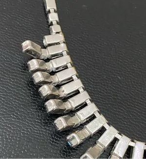 Vintage Unsigned Juliana? Blue Topaz Bib Statement Choker Necklace 35.0g thumbnail 14