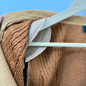Flair M Textured Blazer‎ Jacket Brown Knit Career Office Shoulder Pads Retro 70s thumbnail 4