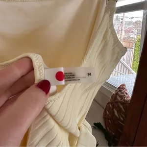 Solid & Striped Nina Belted One Piece Swimsuit Yellow Ribbed Scoopneck Womens M thumbnail 7