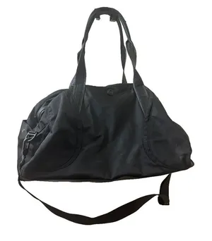 Lululemon Out of Range Black Duffle Overnight Gym Weekender Bag Unisex thumbnail 1