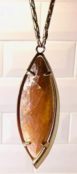 Kendra Scott Milla Mother of Pearl Gold Thick Slide Necklace‎ thumbnail 1