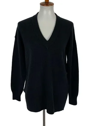 Madewell Black‎ V Neck Long Sleeve Pullover Sweater Small thumbnail 1