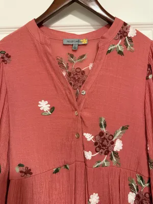 Figueroa and Flower Embroidered Floral Midi Dress thumbnail 3