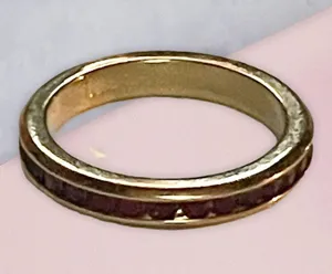 Vintage Avon red stones ring thumbnail 2