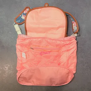 Candie’s Floral Canvas Cargo Pocket Backpack Blue Orange Y2K thumbnail 8