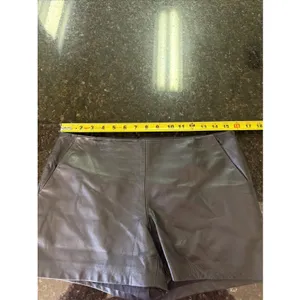 Trina Turk Black Leather Shorts Sz 4 Pockets Side Zip Winter Concert Vibes thumbnail 6