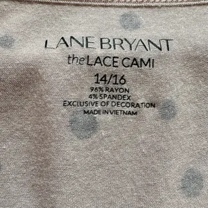 Y2K Lane Bryant Lace Cami Pink Polka Dot Tank Plus 14/16‎ Coquette Soft Girl Top thumbnail 7