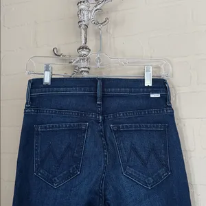MOTHER Denim jeans the insider crop step gray movin on up stretch blue thumbnail 7