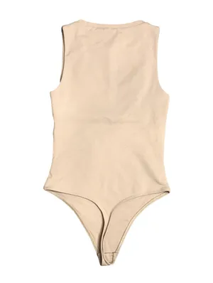 Babaton Mockneck Bodysuit in Taupe thumbnail 4