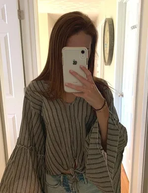 Grey and White Flowy Sleeve Top Gray thumbnail 2