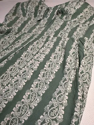 Su Wish Green Paisley Jumpsuit Womens XL Boho Wide Leg Tie Front thumbnail 12