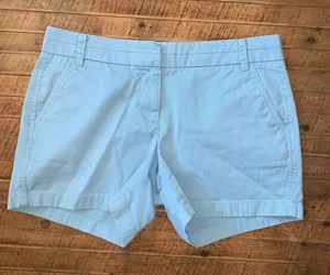 J Crew pale blue size 6 flat front vacationcore 6 chino shorts thumbnail 1