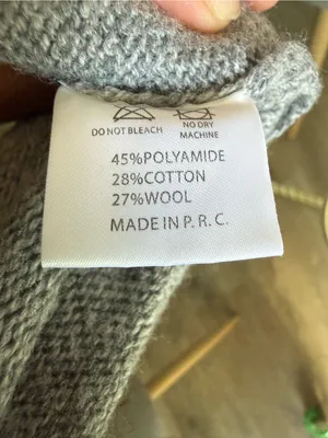 Brandy Melville Light Gray Knit Hooded Sweater thumbnail 7