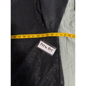 Nike Sweatshirt Womens 2X Black Stardust‎ Gold Metallic Fleece Crewneck Sporty thumbnail 7