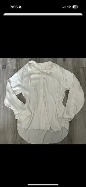 Aritzia Wilfred Silk Pearl Button Down Blouse thumbnail 4