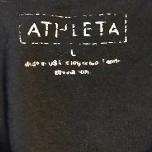 Athleta black workout tank top built in shelf bra thumbnail 3