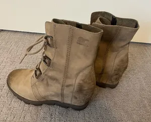 Sorel Tan/Brown Lace-Up Heeled Boots thumbnail 1