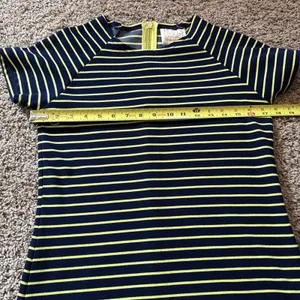 Sail to‎ Sable Striped Navy Blue & Green T Shirt Dress Sz XS Resort Wear Beach thumbnail 5