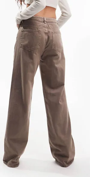 Brown Wide Leg Jeans thumbnail 2