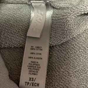 Skims Women's Gray French Terry Fleece Oversized Hoodie Hooded Sweatshirt Top XS thumbnail 5