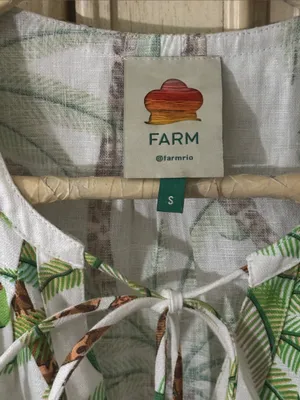 Farm Rio Bohemian Palm Tree Print Cotton Maxi Long Sleeve Dress Size Small thumbnail 10