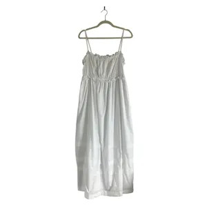 J. Crew Square Neck Ruffle Maxi Dress White Sz 14 FINAL PRICE thumbnail 3