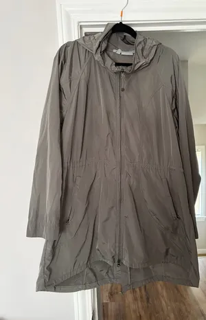 Athleta Lightweight Hooded Utility Jacket in Taupe thumbnail 1