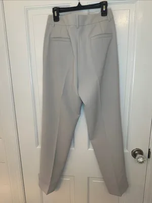 Ted Baker Pale Gray Dress Trousers with‎ Rose Gold Button size 1 (US4) EUC thumbnail 4