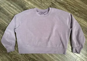 Lululemon Perfectly Oversized Cropped Crew Softstreme Size 12 Velvet Dust thumbnail 1