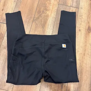 Carhartt Force Lightweight Leggings Women's Medium Black Logo Fitted Stretch thumbnail 7