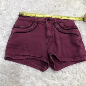 BDG Erin High Rise‎ 5 Pocket Shortie Shorts Purple 25 thumbnail 7