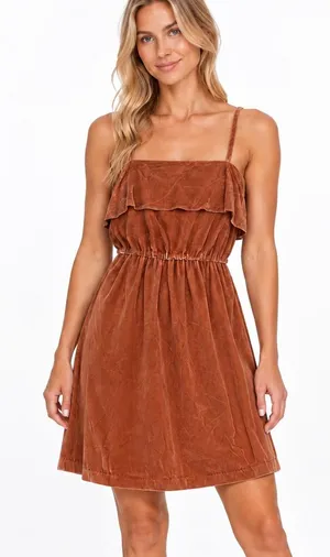 Alice + Olivia Alexis Ruffled Velvet Mini Dress size 4 thumbnail 1