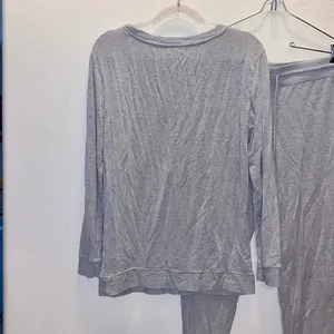 Felina Gray Pajama Set Stretch Cody Long Sleeve Pants thumbnail 5