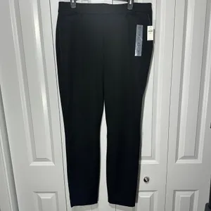 Old Navy Pixie Pants Women 14 Tall Black High-Rise Never-Fade Slim Trousers Work thumbnail 2