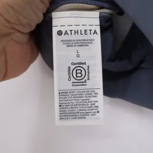 Athleta Vital Cinch Bra Slate Blue Grey Light Impact Sports Bra A-C Cup Large thumbnail 3