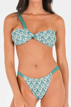 Blackbough Swim Palmera Giana One Shoulder Asymmetrical Bikini Top Size S NWOT thumbnail 1
