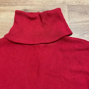 Talbots Red Cowl Neck Knit Sweater Womens Size Medium Turtleneck Pullover thumbnail 3