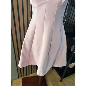 Zara pink Barbie body contour dress size S NWT short sexy thumbnail 2