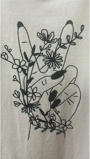 Comfort Colors Floral Peace T-Shirt thumbnail 3
