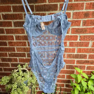 Victoria’s Secret lace blue bodysuit L thumbnail 4