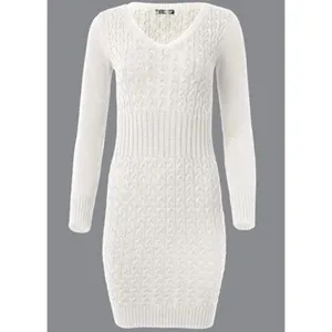 ✨Venus Cable Knit Sweater Sz Medium Cream Dress✨ thumbnail 6