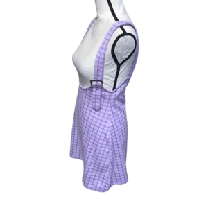 Rue21 Lilac Checkered Pinafore Dress Overall Schoolgirl Mini thumbnail 3